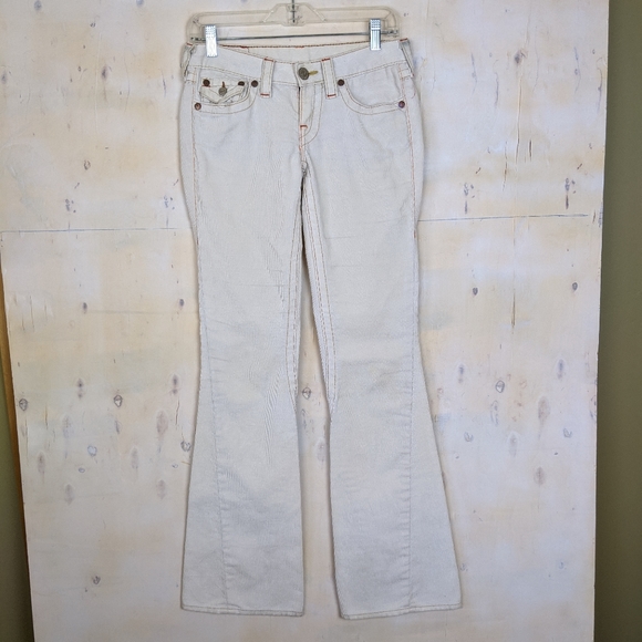 True Religion Pants - True Religion white corduroys bell bottoms 26